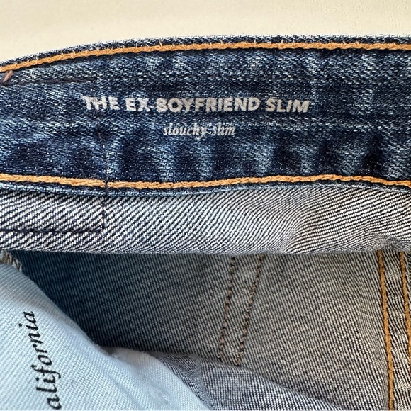 AG-ED DENIM THE EX BOYFRIEND SLOUCHY SLIM DISTRESSED ANKLE JEANS Sz24 - Picture 8 of 12